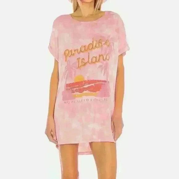 Show Me Your MuMu Tops - Show Me Your MuMu Pink Paradise Island Tee
